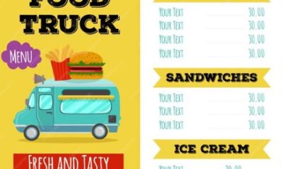 Ice Cream Truck Menu