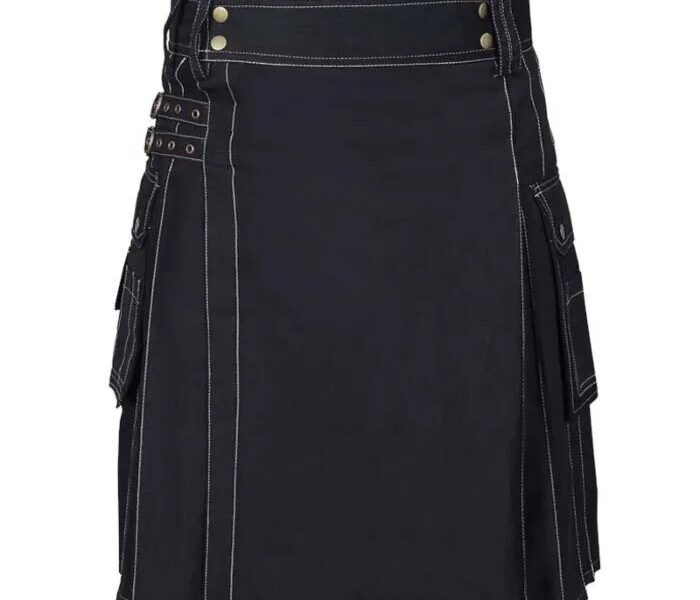 Men's Black Kilt