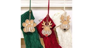 Create a Whimsical Touch with Personalized Reindeer Stocking Tags
